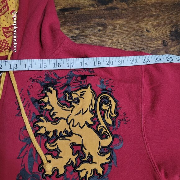 Universal Studio Harry Potter Gryffindor Zip Front Hoodie L The Wizarding World - Picture 7 of 14